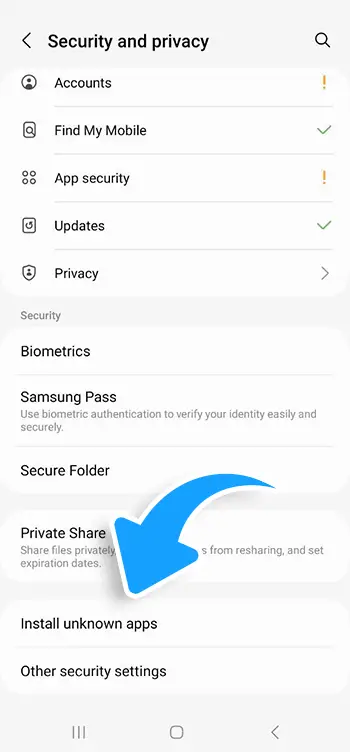 Step 3 - Enable install from unknown sources